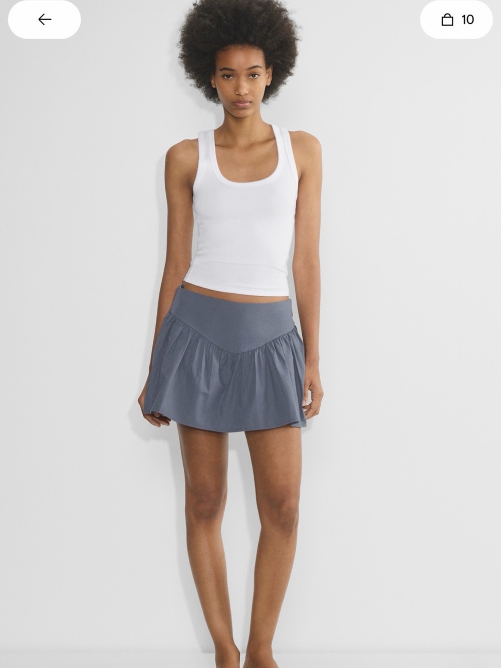 Aritzia Wilfred Poplin Skort